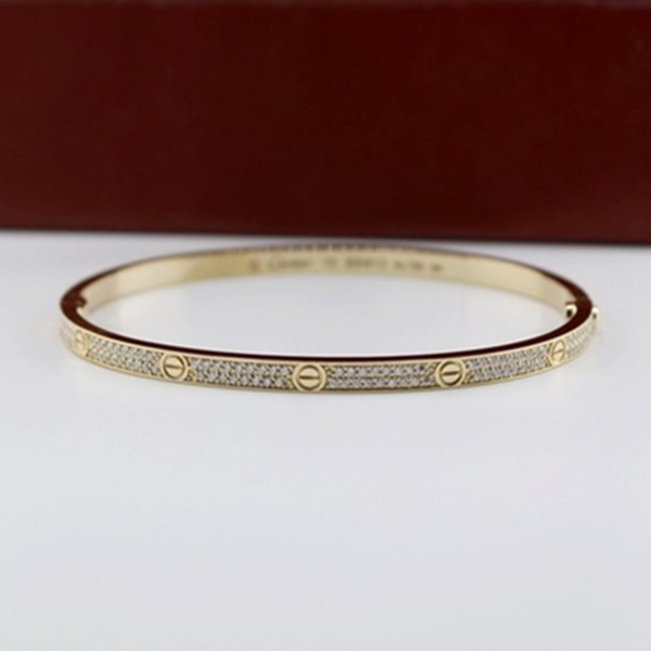 Cartier 까르띠에 러브 뱅글 팔찌 SM사이즈 14K,18K골드 (풀쥬얼리파베셋팅)