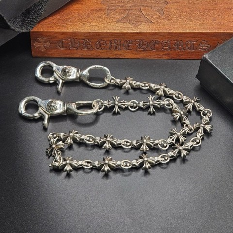 Chrome Hearts 크롬하츠 컷아웃 크로스 더블 집게 월렛 체인