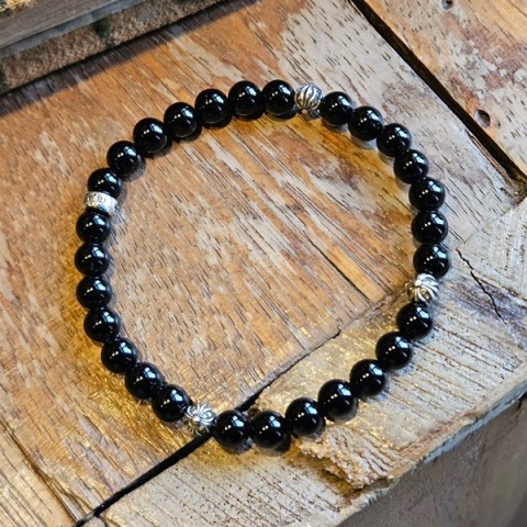 Chrome Hearts 크롬하츠 6MM 토르말린 비즈 팔찌 (쥬얼리버전)